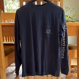 Vineyard Vines Deep Blue Long Sleeve Tee